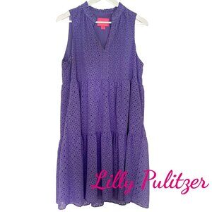Lilly Pulitzer Mystic Purple Novella Eyelet Swing Dress